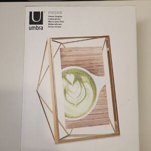 Brank New Umbra Prisma Geometric Gold Frame